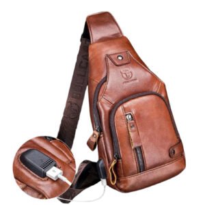 Men's USB Charging Chest Bag